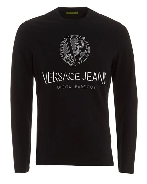 long sleeve men versace shirt|versace long sleeve t shirts.